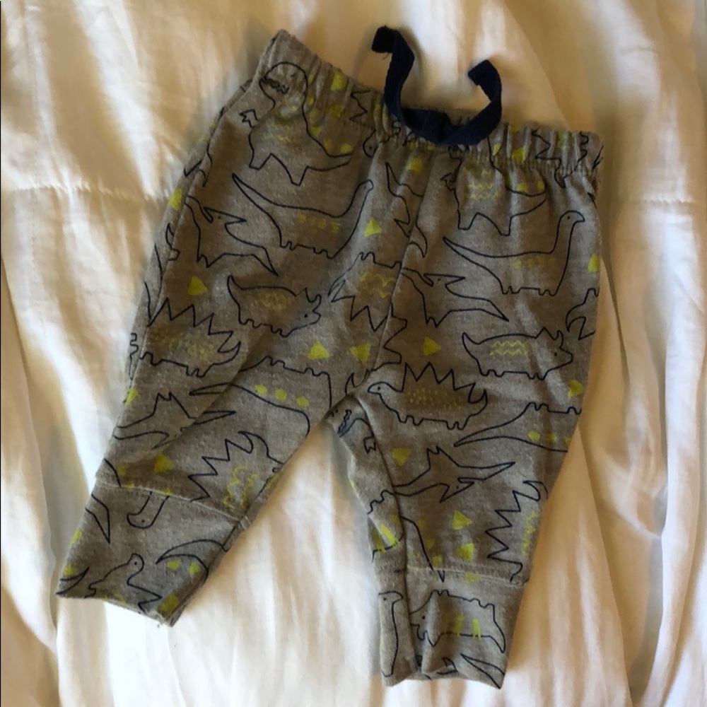 Newborn boy dinosaur print joggers